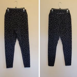 BALANCE ATHLETICA The Lux Pant Panther Black Velvet Leopard Print Leggin…